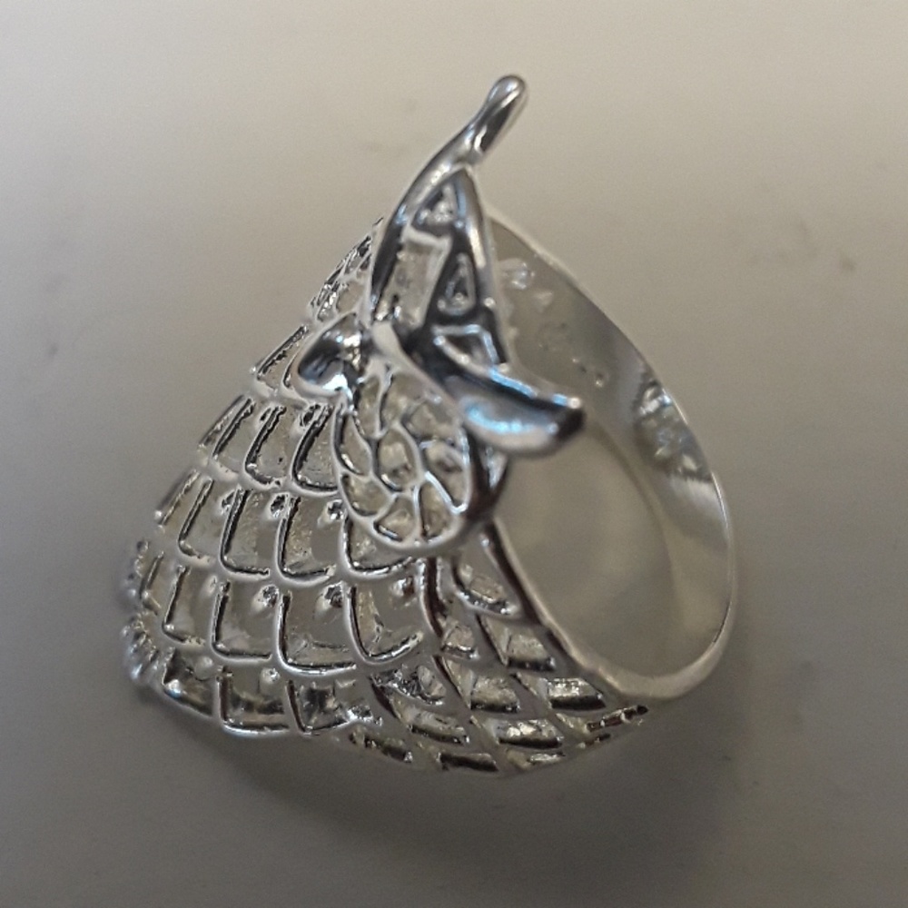 Silver owl ring NEW - Picture 2 of 2